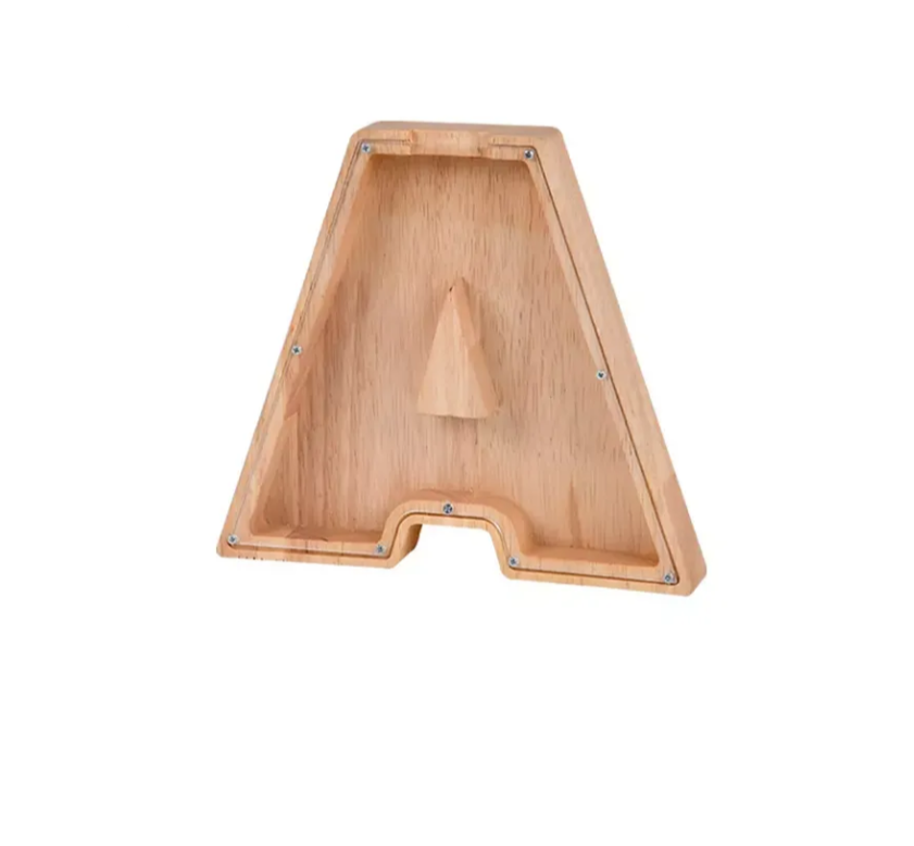 Wooden Letter Piggy Bank