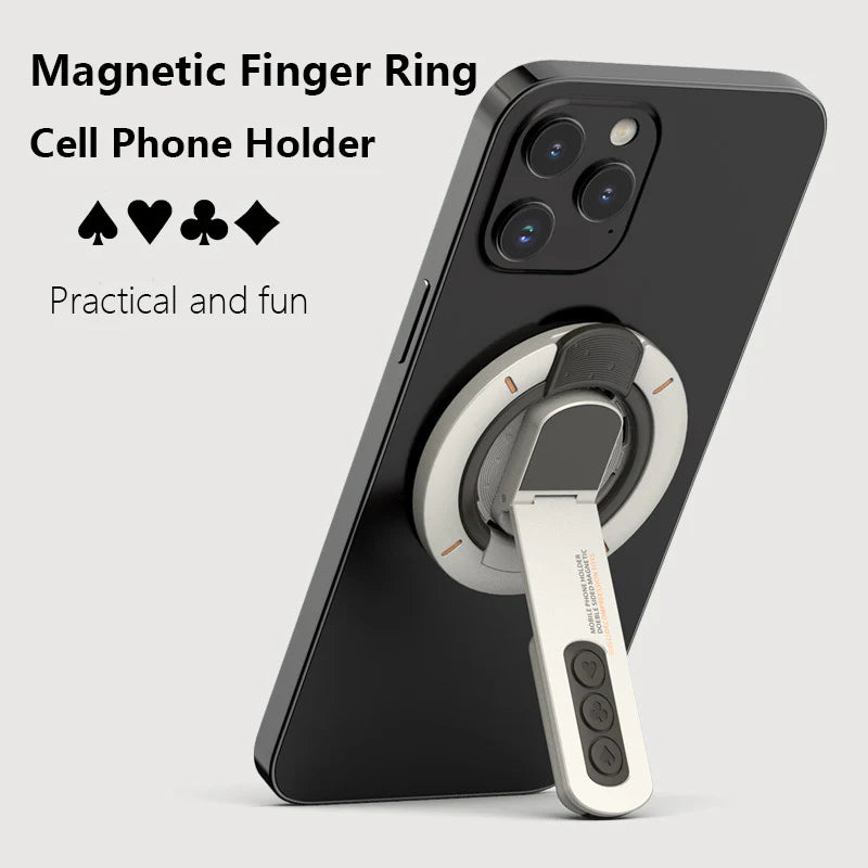 Magnetic 360° Rotating Phone Holder with Dual-Sided Grip