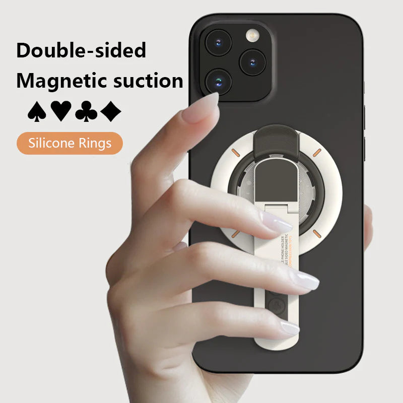 Magnetic 360° Rotating Phone Holder with Dual-Sided Grip