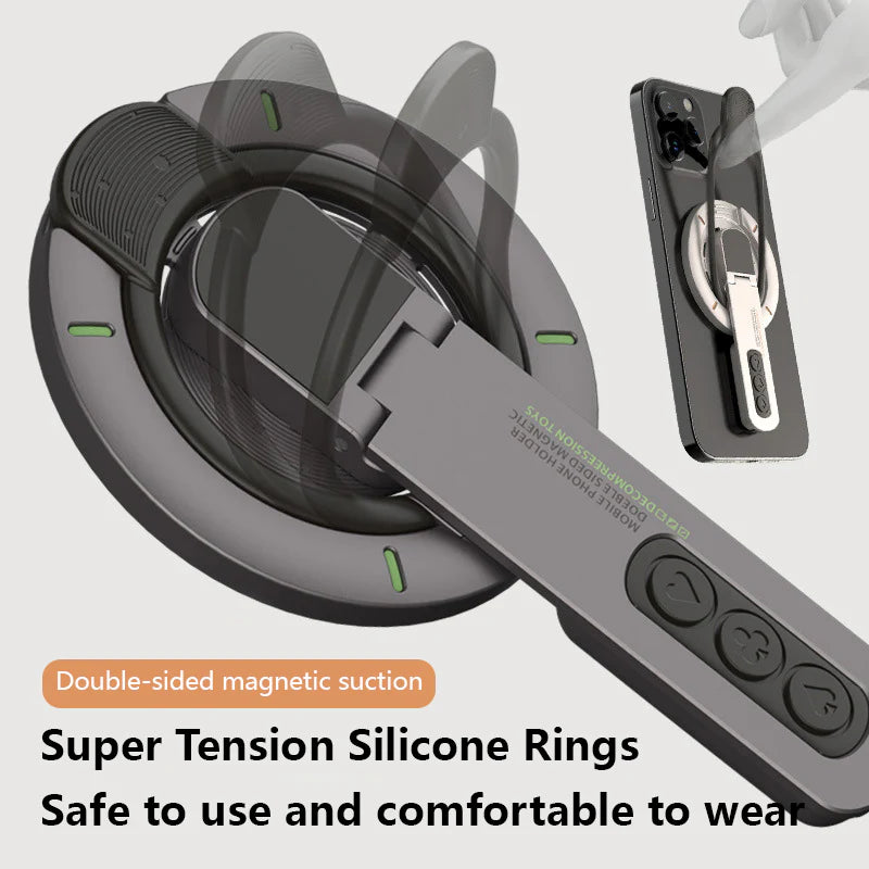 Magnetic 360° Rotating Phone Holder with Dual-Sided Grip