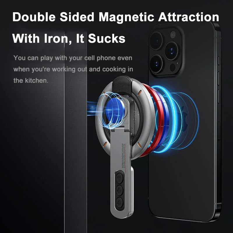 Magnetic 360° Rotating Phone Holder with Dual-Sided Grip