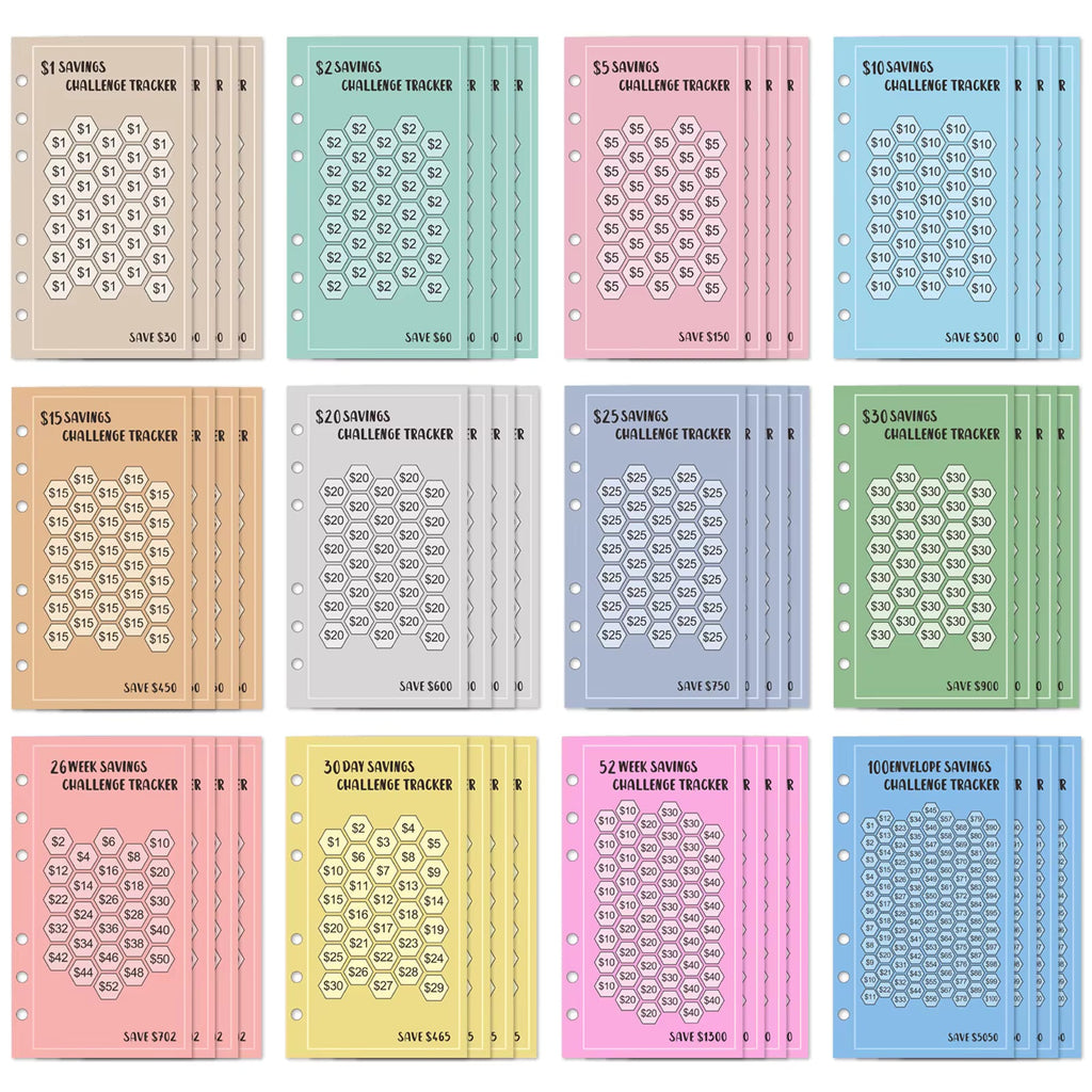 Wholesale A6 Custom 52 Week Savings Challenge