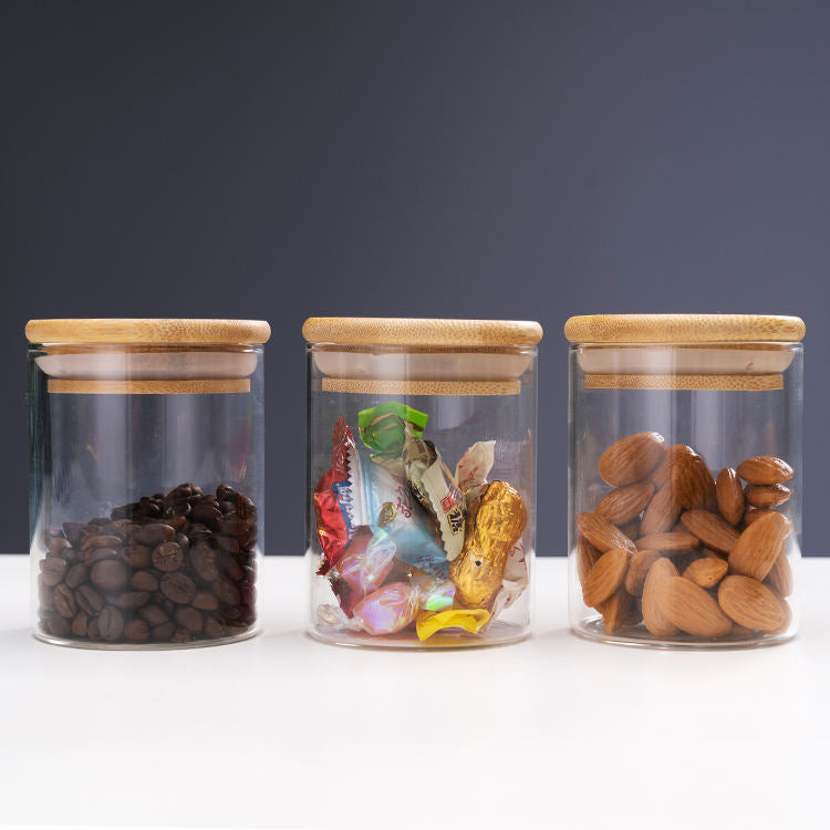 12-Piece Set of Borosilicate Glass Jars