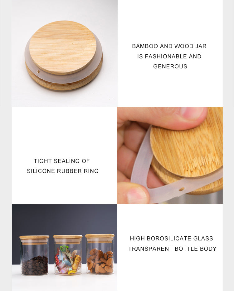 12-Piece Set of Borosilicate Glass Jars