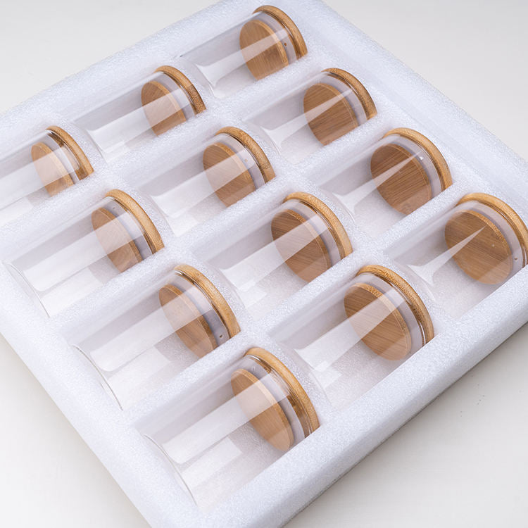 12-Piece Set of Borosilicate Glass Jars