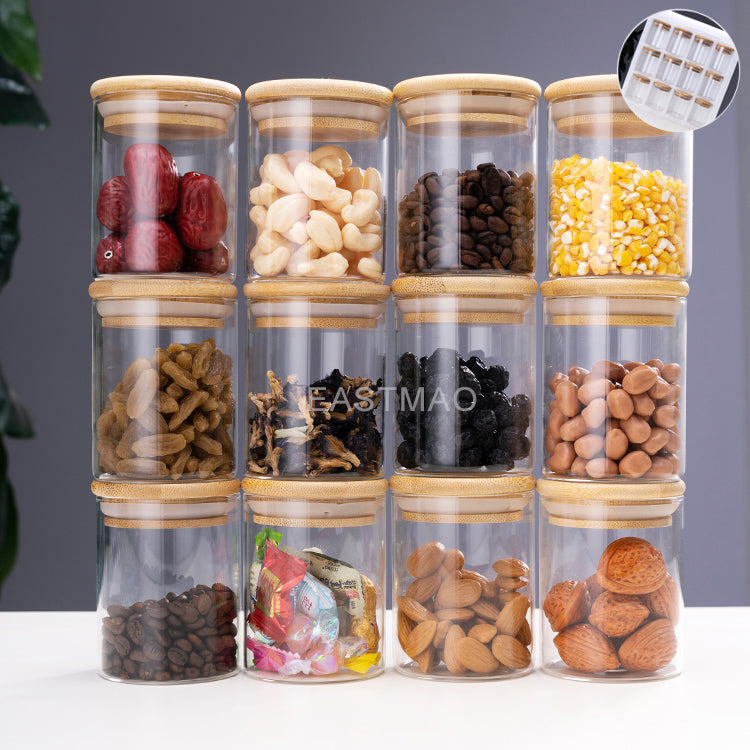 12-Piece Set of Borosilicate Glass Jars