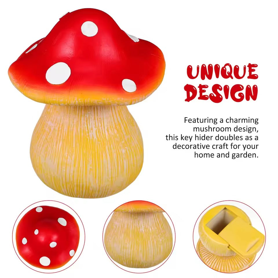 SecretMush™ Outdoor Mushroom Key Hider – Hidden Garden Storage Box