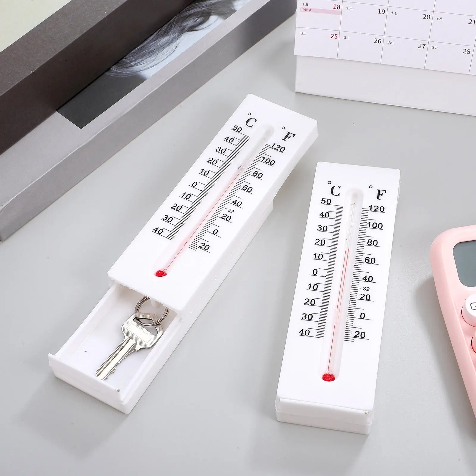 StealthTemp™ Outdoor Thermometer Key Hider – Hidden Storage Box (2PCS)
