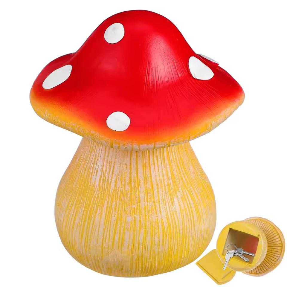 SecretMush™ Outdoor Mushroom Key Hider – Hidden Garden Storage Box
