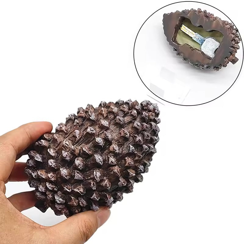 PineConeSafe™ Outdoor Key Hider – Hidden Garden Storage Box for Spare Keys