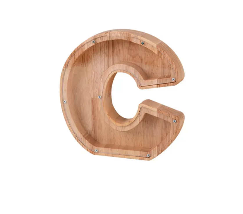 Wooden Letter Piggy Bank