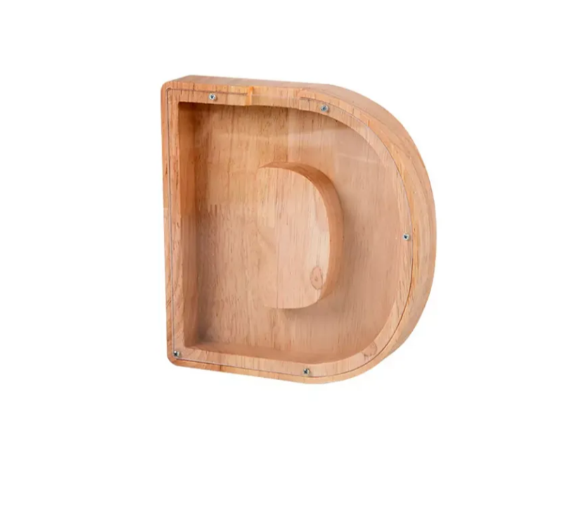 Wooden Letter Piggy Bank