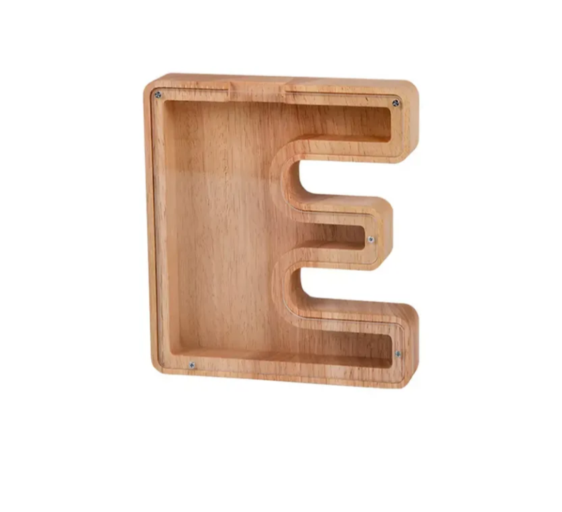 Wooden Letter Piggy Bank