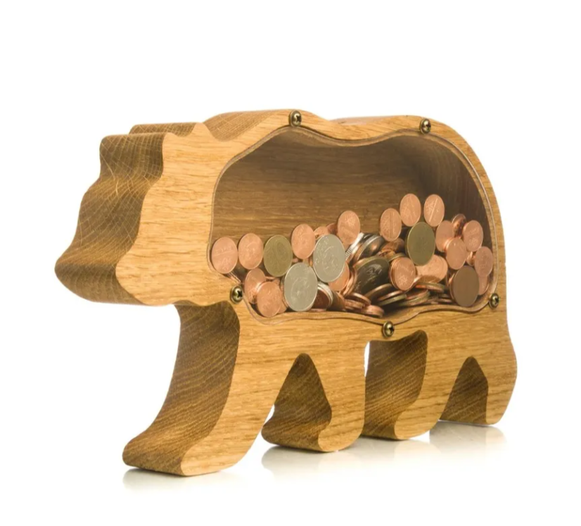 Wooden Animal Piggy Bank