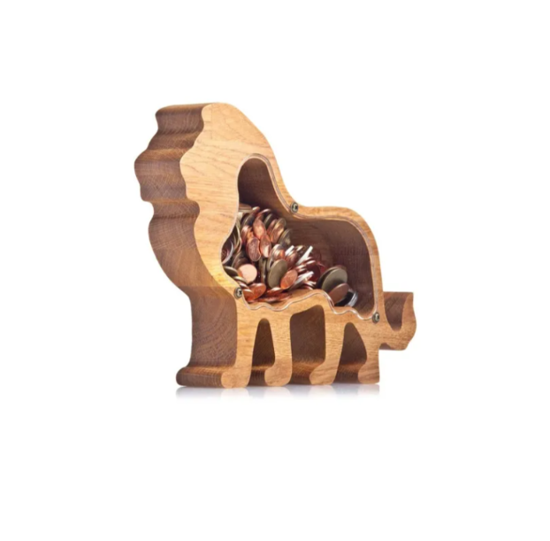 Wooden Animal Piggy Bank