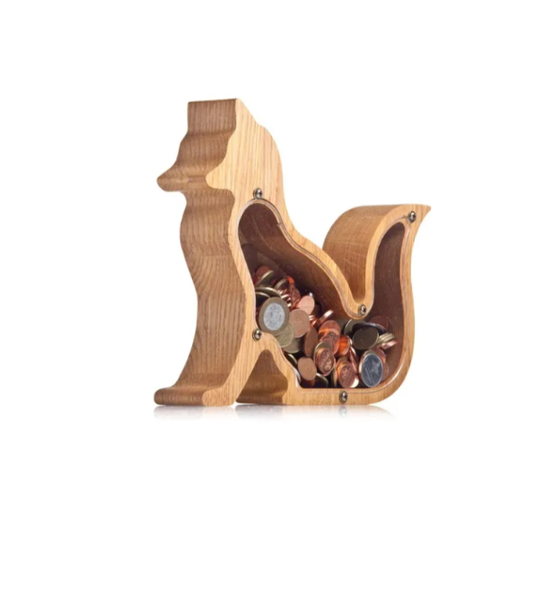 Wooden Animal Piggy Bank