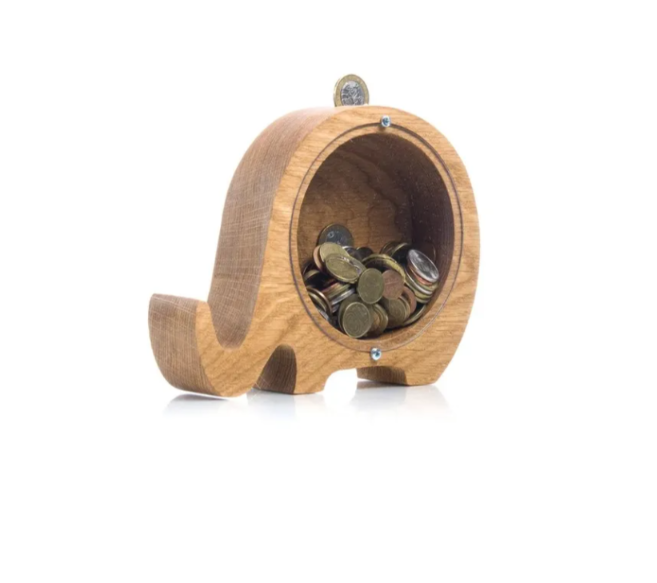Wooden Animal Piggy Bank