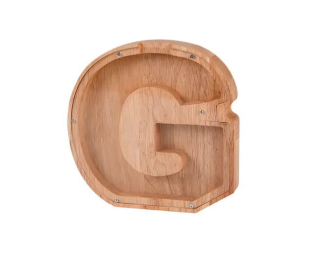 Wooden Letter Piggy Bank