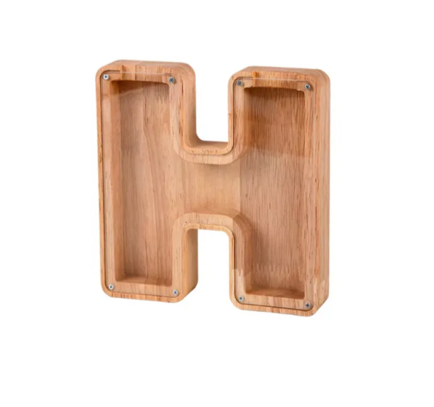 Wooden Letter Piggy Bank
