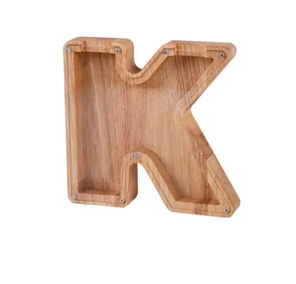 Wooden Letter Piggy Bank