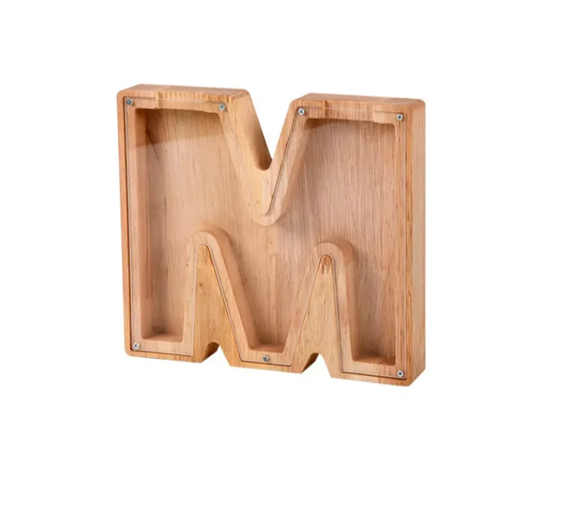 Wooden Letter Piggy Bank