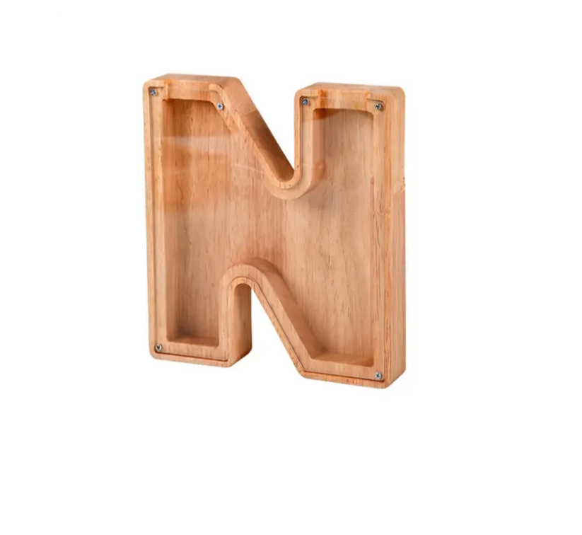 Wooden Letter Piggy Bank