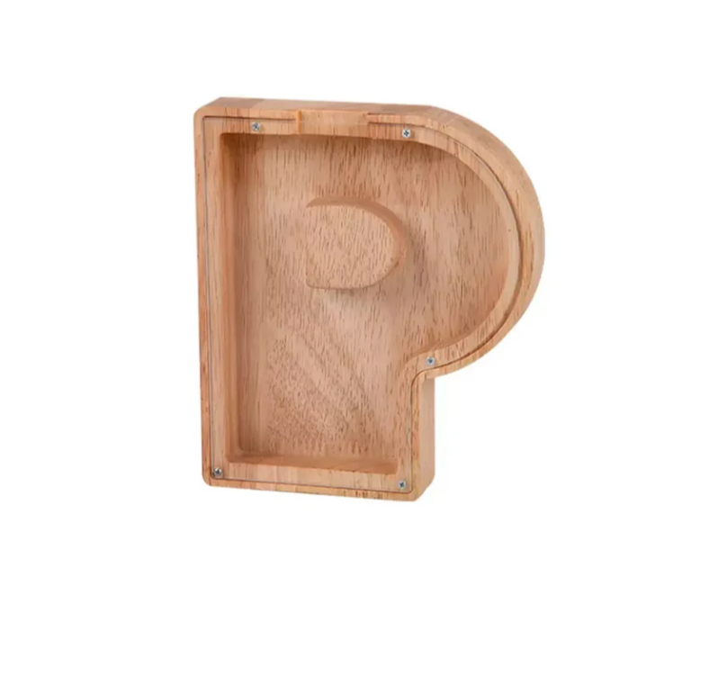 Wooden Letter Piggy Bank