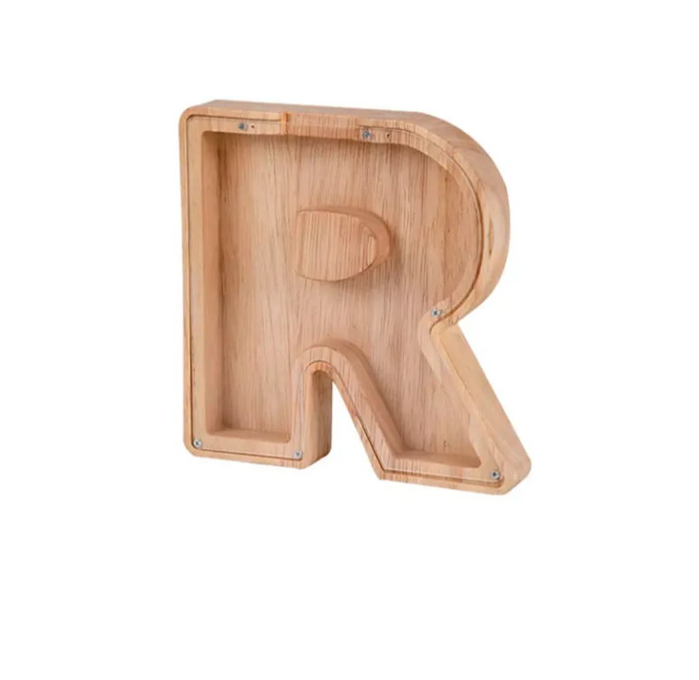 Wooden Letter Piggy Bank