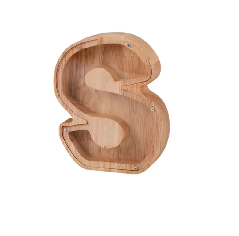 Wooden Letter Piggy Bank