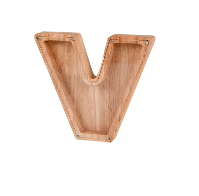 Wooden Letter Piggy Bank