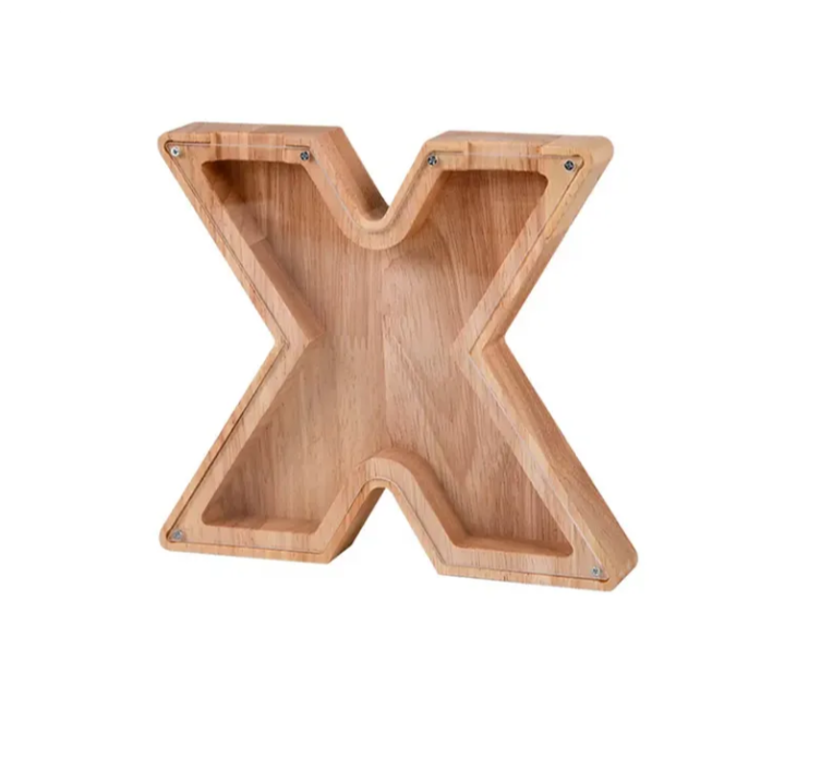 Wooden Letter Piggy Bank