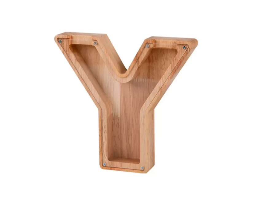 Wooden Letter Piggy Bank