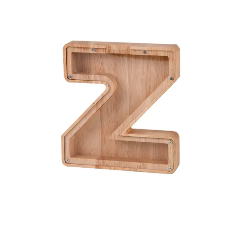Wooden Letter Piggy Bank