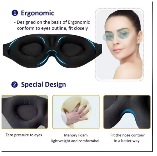 3D Eye Mask Adjustable Suitable for Men and Women
