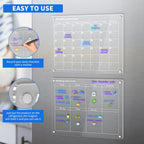 Clear Acrylic Fridge Organizer & Weekly Planner