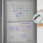 Clear Acrylic Fridge Organizer & Weekly Planner