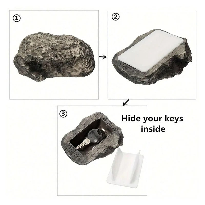 RockSafe™ Outdoor Key Hider – Hidden Garden Stone Key Box
