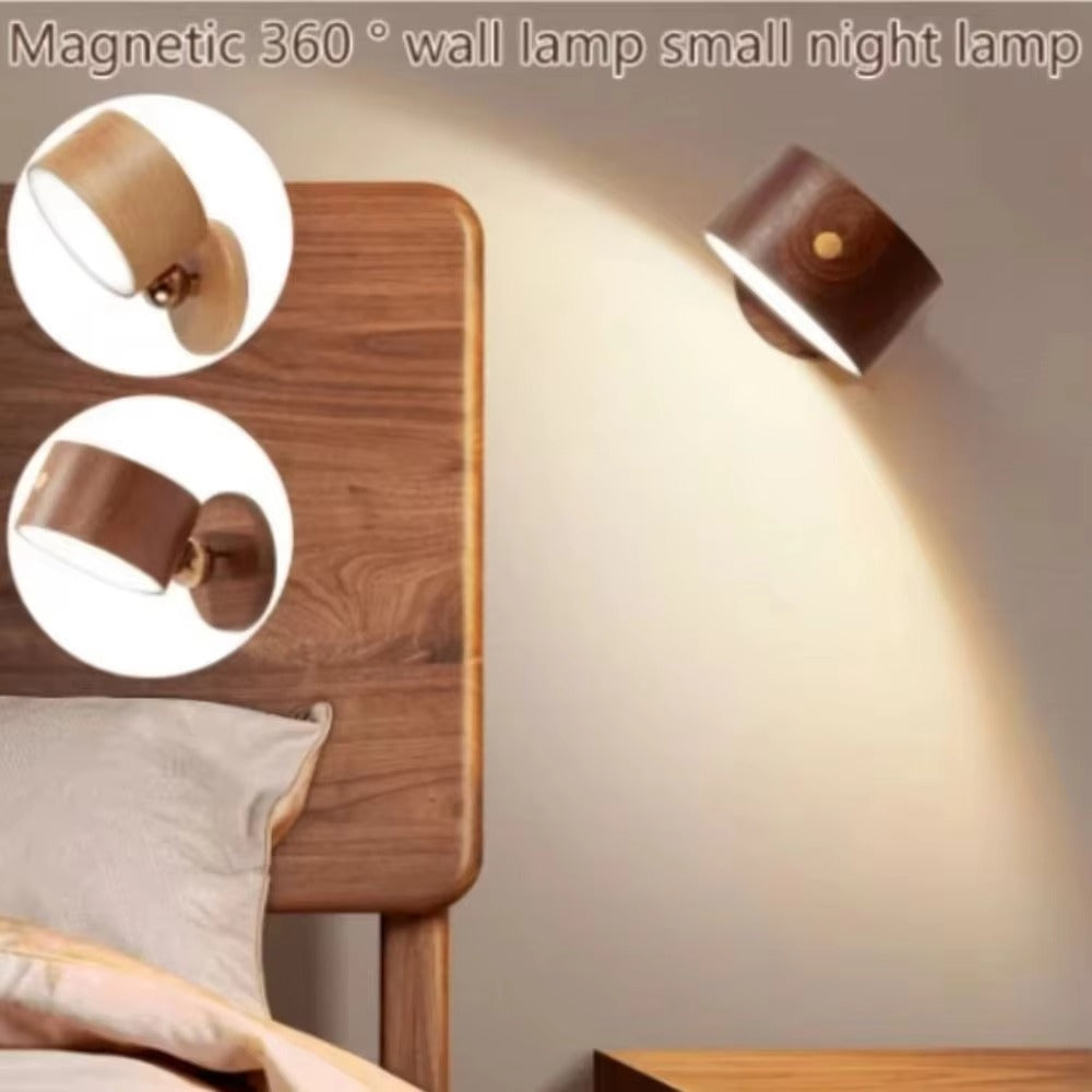Infinity™ Rotating Wooden LED Wall Lamp