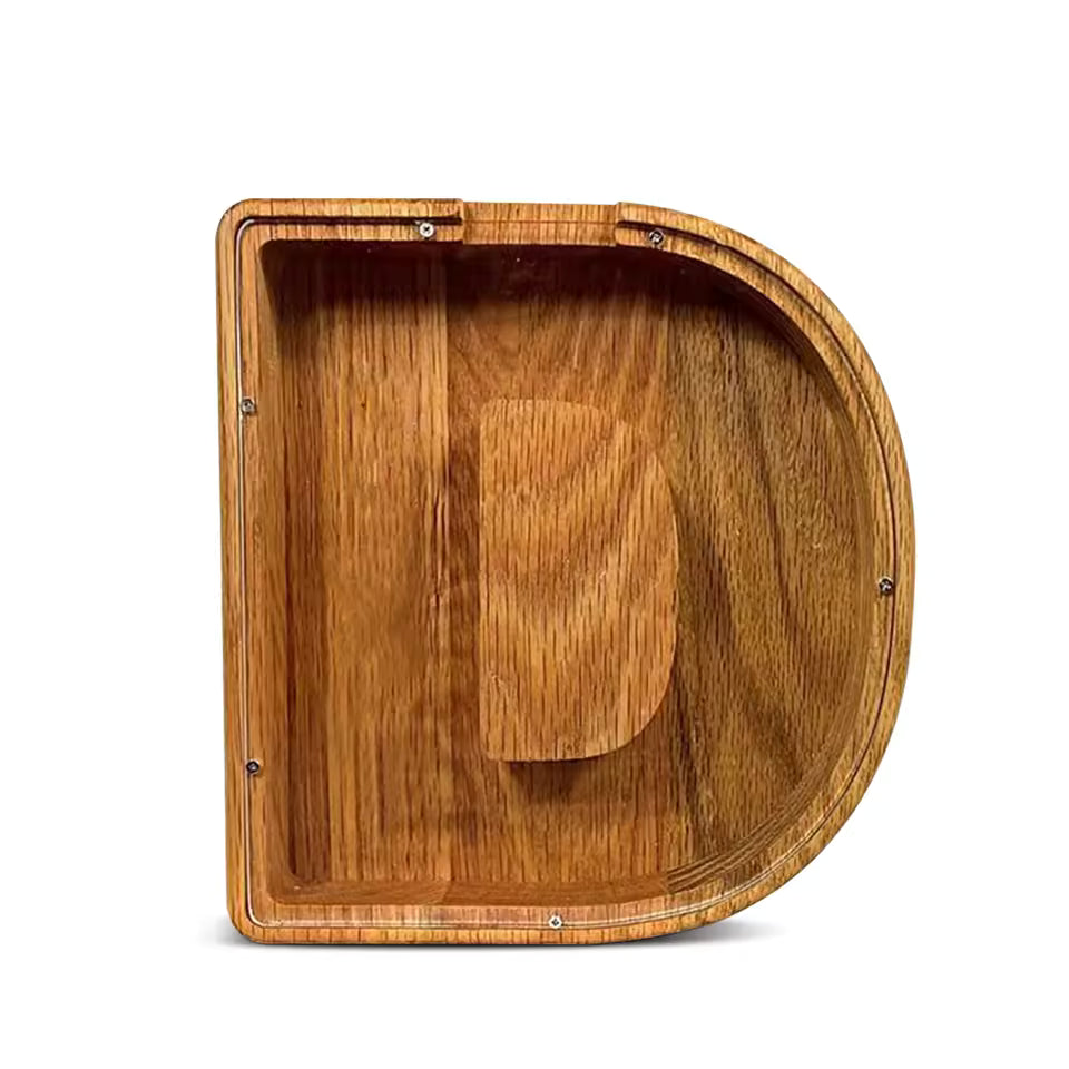 AlphabetCraft™ Wooden Letter Piggy Bank – Kids ABC Money Saving Box