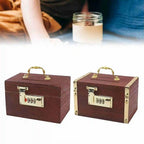 VintageLock™ Wooden Piggy Bank with Code Lock – Retro Treasure Money Box