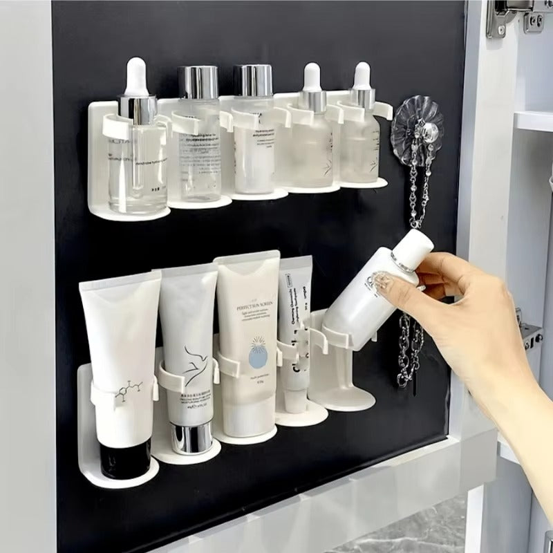 Wall-Mounted Bathroom Organizer Shelf – Punch-Free Cosmetic Storage Rack