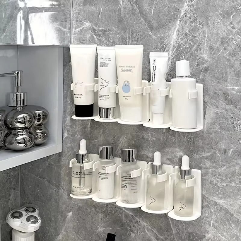 Wall-Mounted Bathroom Organizer Shelf – Punch-Free Cosmetic Storage Rack