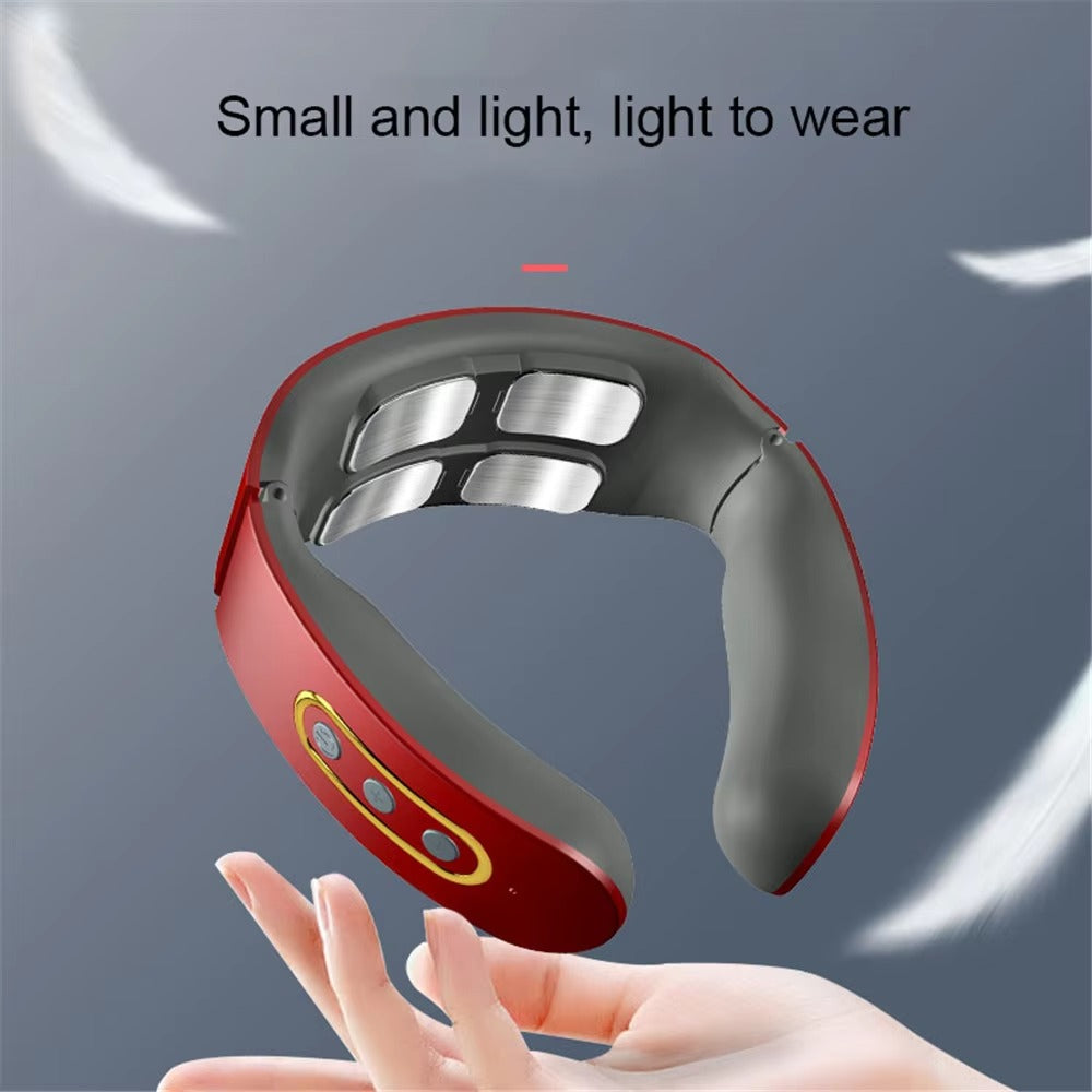 Electric Neck Massager with Heat | Smart TENS Pulse Cervical Shoulder Massager