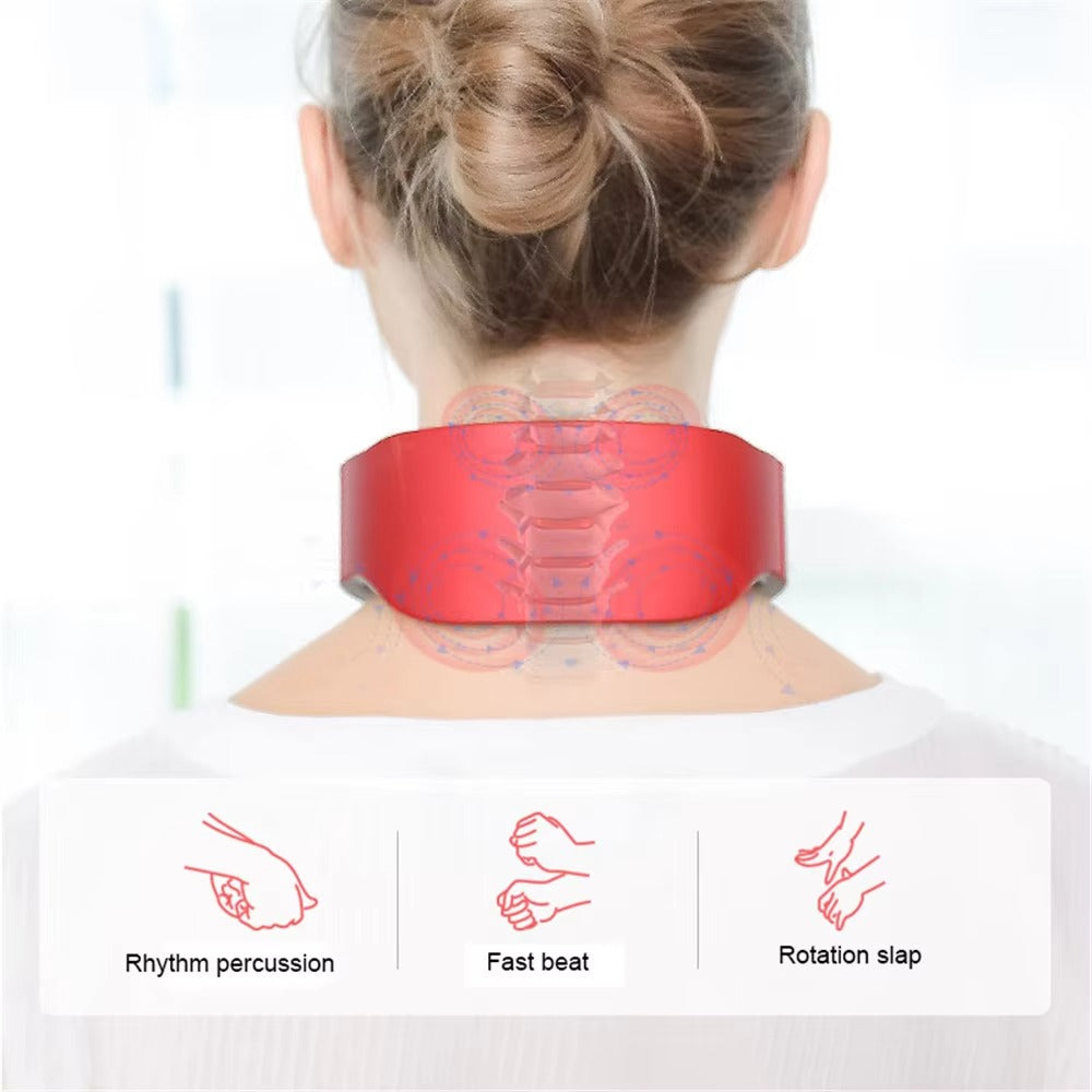 Electric Neck Massager with Heat | Smart TENS Pulse Cervical Shoulder Massager