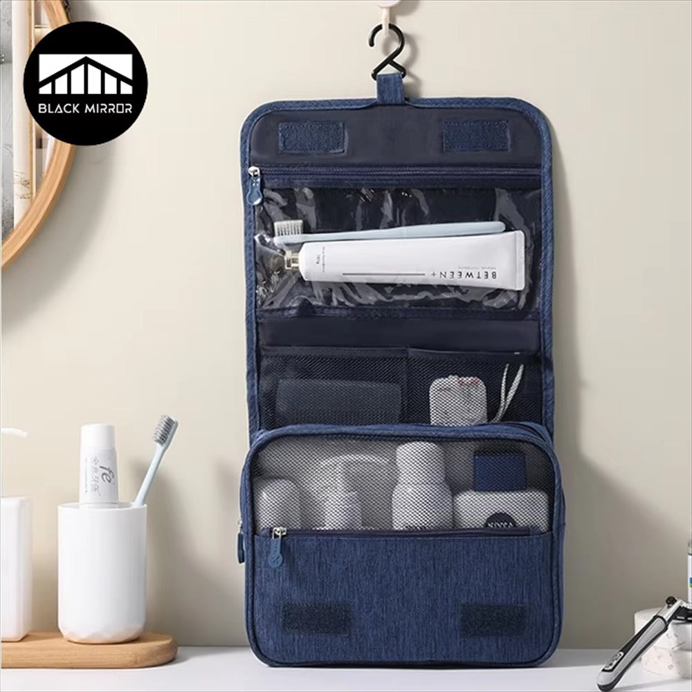 Hanging Travel Toiletry Bag – Waterproof Cosmetic Organizer with Hook
