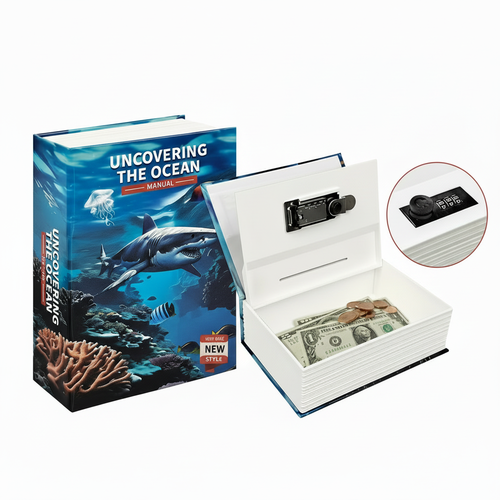 SecretBook™ Combination Lock Safe – Hidden Money Vault for Kids