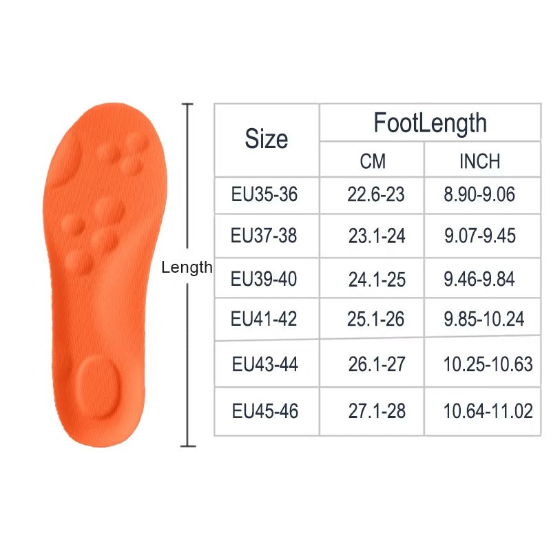 High Elasticity Sport Insoles with Arch Support