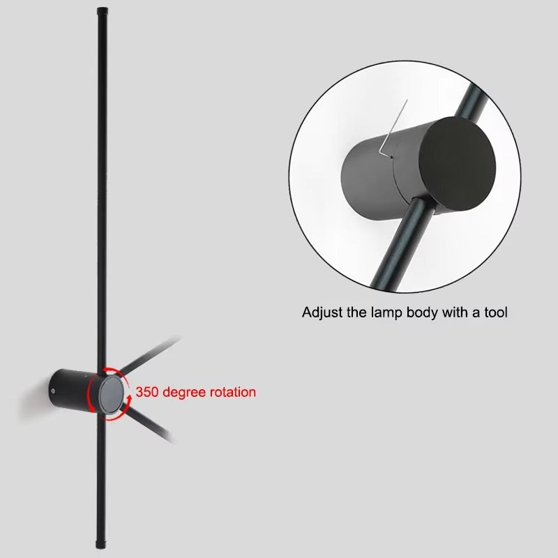 Modern LED Wall Lamp – Vertical Light Strip Bedside & Ambient Wall Light