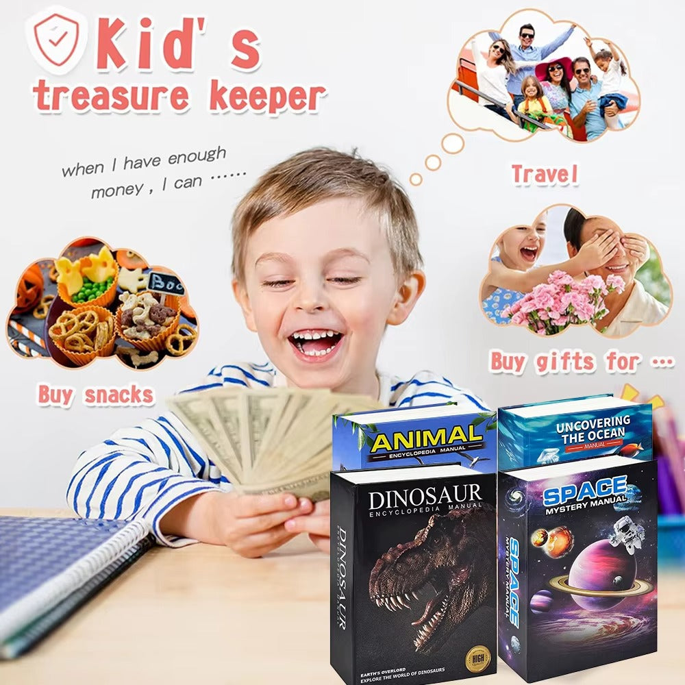 SecretBook™ Combination Lock Safe – Hidden Money Vault for Kids