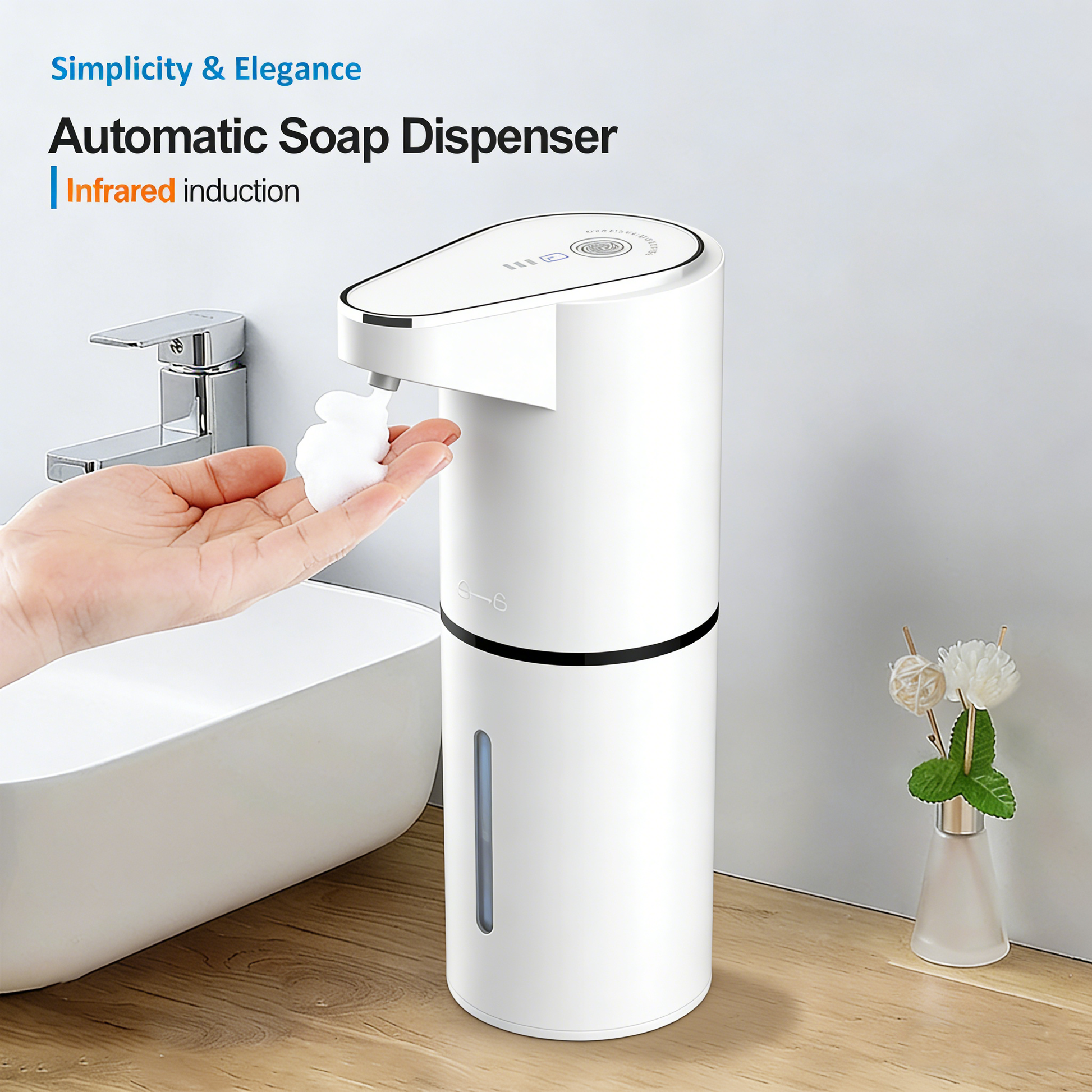 Automatic Touchless Soap Dispenser | USB-C Rechargeable Foaming Hand Wash Dispenser